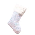 thumbnail image 2 of Lilgiuy Christmas Stockings, 18" Large Sequin Knit Christmas Stocking, Xmas Stocking for Kids, Holiday and Family Stocking for Fireplace or Party Decoration White, 2 of 4