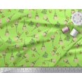 thumbnail image 2 of Soimoi Satin Silk Fabric Text,Floral & Eiffel Tower Architectural Print Fabric by Yard 42 Inch Wide, 2 of 3