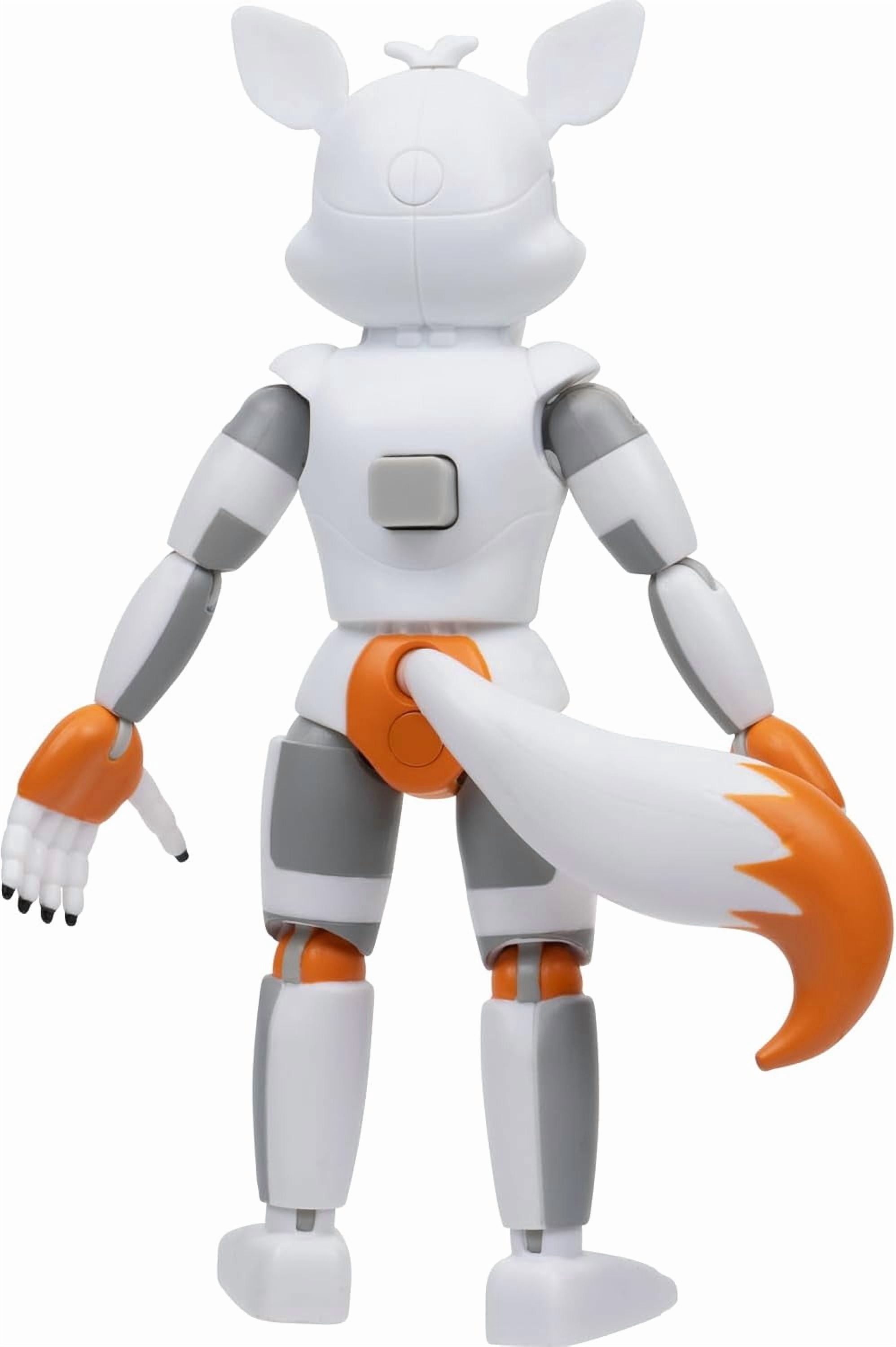Jazwares Five Nights at Freddy’s Lolbit Office Set - 5-Inch Articulated Figure with Jumpscare Feature, Glow-in-The-Dark Eyes, and Diorama