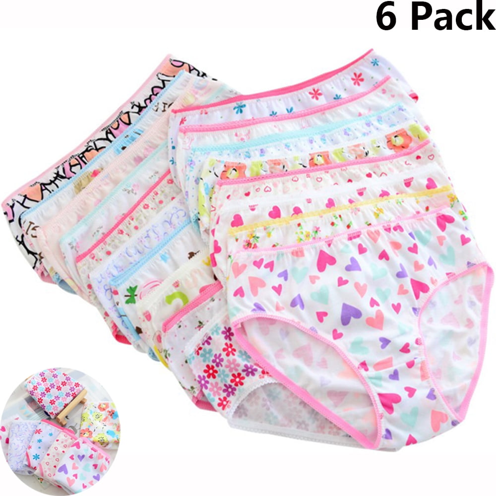 Hanes Girls' Toddler 6-Pack Brief, Assorted, 2-3  