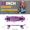 thumbnail image 3 of Planches à Roulettes Mini Cruiser de 22 Pouces pour Enfants avec Roues en PU Lumineuses Colorées Débutants Planche à Roulettes Complète, 3 of 6