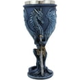 thumbnail image 4 of Ebros Ruth Thompson Dragon's Lair Sea Blade Drake 8oz Wine Goblet Chalice Cup, 4 of 8