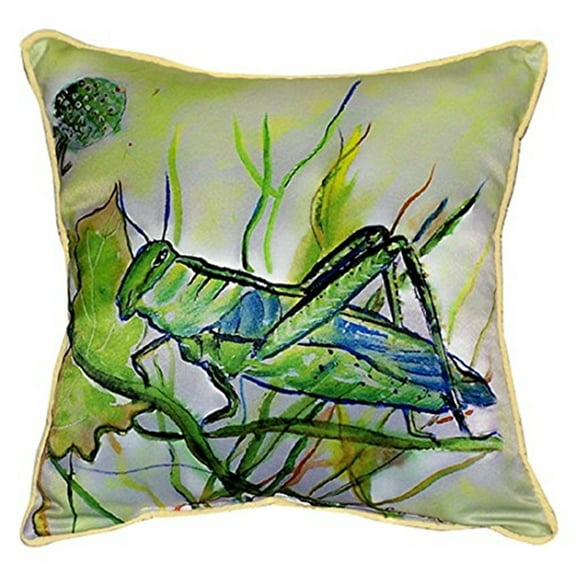 Betsy Drake ZP458 Grasshopper Throw Pillow- 22 x 22 in.