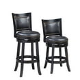 thumbnail image 3 of Bowery Hill 31" Contemporary Wood & Faux Leather Swivel Bar Stool in Black, 3 of 6