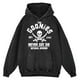 thumbnail image 2 of Sudadera con capucha para hombre, estilo retro, desgastada, con la bandera pirata de Oregón, Never Say Die Astoria, 100 % algodón, ropa informal, sudadera holgada, 2 of 4