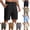 Shorts-Black, variant on LEKWK Dress Shorts for Men Zipper Pockets Lightweight Mid Rise Button Waist Work Cargo Shorts Outdoor Straight Leg Golf Bermuda Shorts Hiking Work Wear Brown L