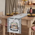 thumbnail image 2 of Table Runners 72 Inches Long Dress Scarves, Spring Flowers Farmhouse Kitchen/Dining Table Runner, Coffee Tablerunners, Farmhouse Truck Black Plaid Wood Grain 18x72 Inch, 2 of 9