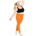 thumbnail image 2 of Stretch Is Comfort Women's Cotton/Spandex Plus Size Leggings Orange 4X, 2 of 6