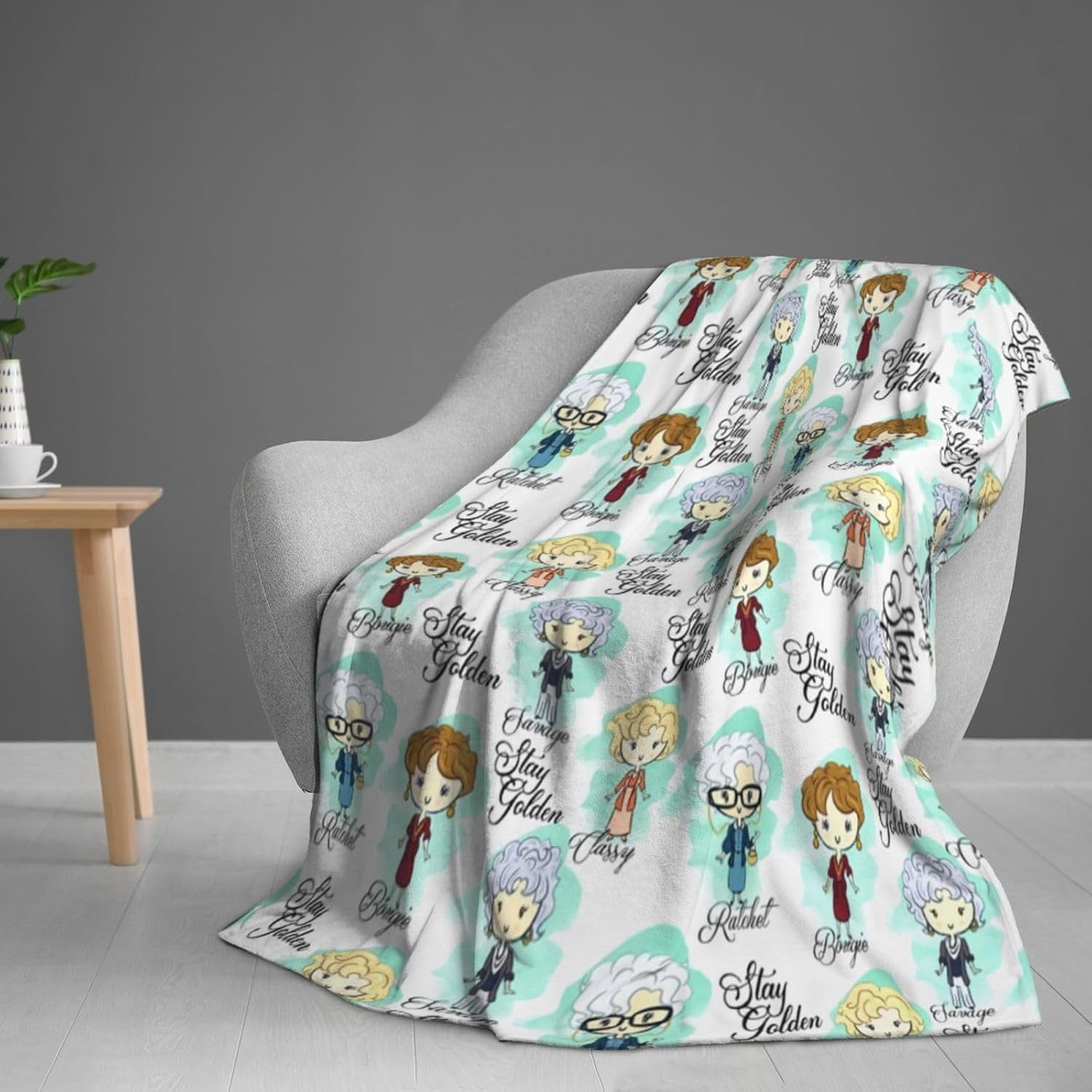 Goldengirls Blanket for Women Gifts Cozy Throw Blankets Lightweight Golden Girls Merchandise for Couch Bed Sofa Car Home Decor