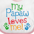 thumbnail image 4 of Inktastic My Papaw Loves Me Boys or Girls Baby Bib, 4 of 4