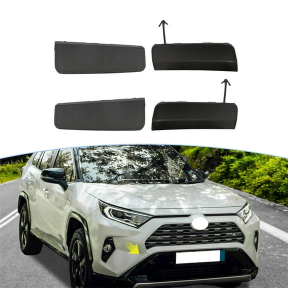 FYUU 4Pcs Front Bumper Tow Hook Cover Cap For Toyota Rav4 Le 2019-2023