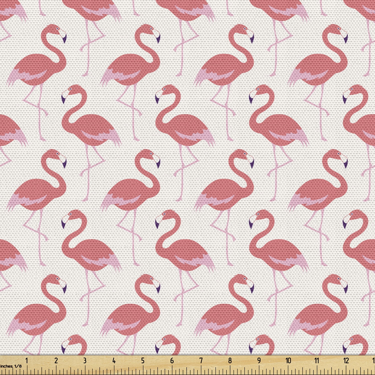 Modtager maskine Kræft skærm Flamingo Fabric by the Yard Upholstery, Exotic Fantasy Pattern with Hawaii  Wildlife Elements in Pastel Colors, Decorative Fabric for DIY Home Accents,  10 Yards, Beige Dark Coral Purple by Ambesonne - Walmart.com