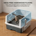 thumbnail image 3 of EIODEAR Convertible Enclosed Cat Litter Box with Pull-Out Drawer - 2-in-1 Covered & Open Top Pet Toilet, Odor Control & Anti-Tracking, 19.7", 3 of 10