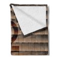 thumbnail image 2 of Anchor Soft Flannel Fleece Throw Blanket, Digital Nautical Anchor on Square Marine Life Theme Modern Home Artwork Print, Cozy Plush for Indoor and Outdoor Use, 50" x 70", Tortilla Brown, by Ambesonne, 2 of 5