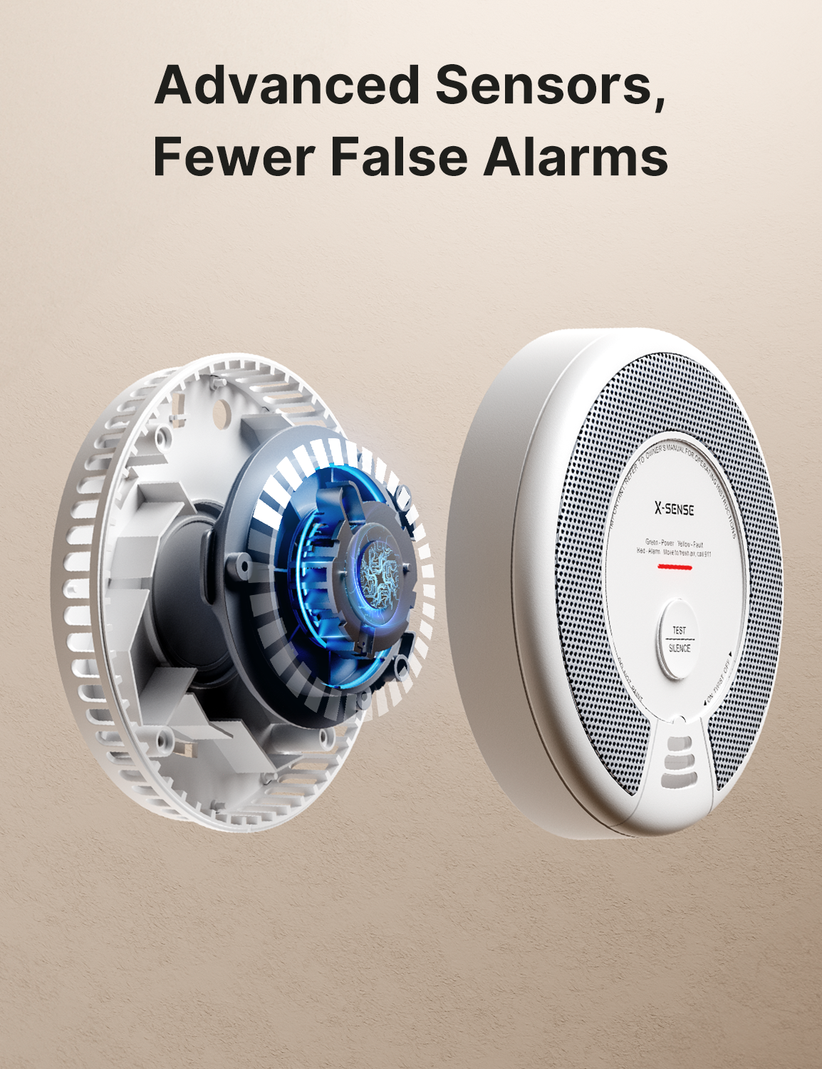 X-Sense Smoke and Carbon Monoxide Detector, 10-Year Battery photo 4