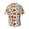 thumbnail image 2 of Wukai Hot Dog Pizza Men's Casual Short-Sleeve Button Down Shirt - Lightweight Summer Dress Shirt for Daily Wear-Large, 2 of 7