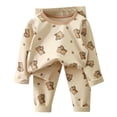 thumbnail image 1 of WEAIXIMIUNG Christmas Solid Color Children's Hoodie Set With Thick Fall And Winter Homewear Pajamas 90-100cm, 1 of 5