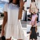 thumbnail image 2 of Summer Dress Short Sleeve Loose Female Women Round Neck Dress for Shopping, 2 of 5