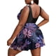 thumbnail image 2 of bañador Individual de Talla Extra Grande para Mujeres Tummy Control skitini bañador Impresión negra XL Impresión negra XL Xishao ropa, 2 of 2