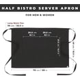 thumbnail image 3 of Servidor Apron Chef Works Half Bistro negro, paquete de 2, 3 of 3