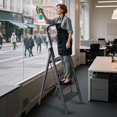 thumbnail image 5 of RICHYOUNG 4 Step Folding Ladder,with Foldable Extended Handrail & Wide Anti-Slip Pedals Step Stool,Black, 5 of 10