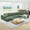 thumbnail image 4 of 132'' Modular Section Sofa Couch, Upholstered Sectional Sofa Couch Set with 6 Pillows, Free Combination Sofa Couch for Living Room, 4 of 7
