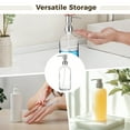 thumbnail image 5 of 2 Pcs Glass Soap Dispensers, 16.9 oz Clear Hand Soap Containers with Stainless Steel Pumps, Refillable Dish Soap Bottles for Lotion, Shampoo, 6 Waterproof Labels Included, 5 of 5