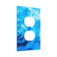 thumbnail image 2 of Kll Blue Shell Wall Plate,Gloss Finish,Standard Size 1 - 5" X 3", Polycarbonate Thermoplastic,Electric Receptacle Plug Covers, 2 of 8