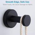 thumbnail image 5 of Matte Black Robe Towel Hook, Stainless Steel Modern Coat Hook, Utility Shower Towel Hanger for Bathroom Kitchen Home Storage, 5 of 5