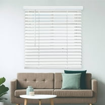 REGAL ESTATE ,SPC , Cordless 2" Smooth Faux Wood Blind, 63"W x 64"H, Smooth White, Blinds for Indoor Windows, Blinds for Bedroom, Bathroom, Kitchen