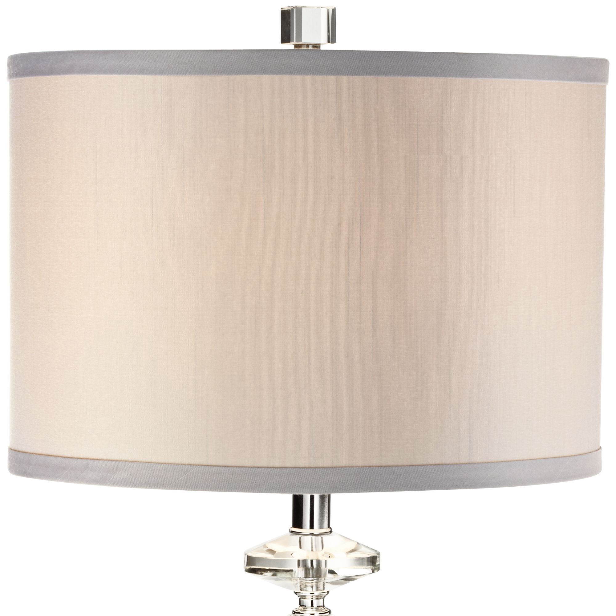 Vienna Full Spectrum Aline 27" Tall Geometric Modern Table Lamps Set of 2 Clear Crystal Living Room Bedroom Bedside Nightstand