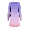 thumbnail image 5 of Jjayotai Spring Dresses Clearance, Long Sleeve Round Neck Cute Trendy Casual Sundress, T-Shirt Dress, Plus Size Gradient Swing Dresses for Women Multicolor M, 5 of 5