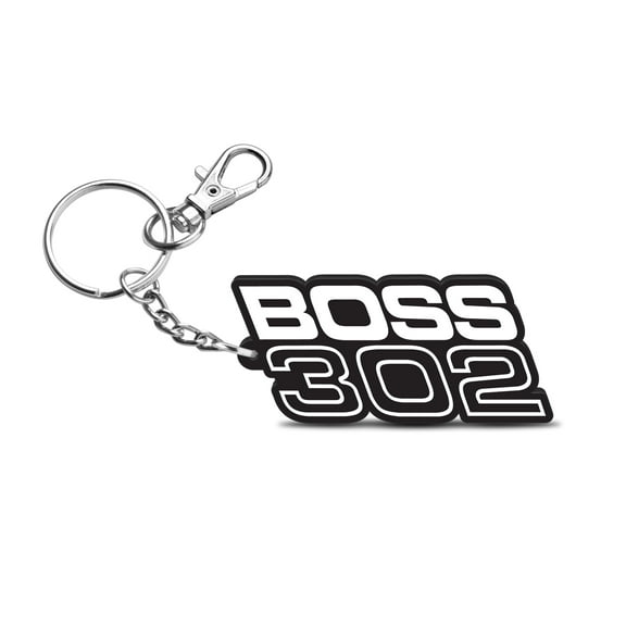 Ford Mustang Boss 302 Laser Engraved UV Full-Color Acrylic Charm Key Chain