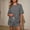 Gris, variante sur Elvqul Chandail à Enfiler pour Femmes et Shorts, Col Ras du Cou, Taille Élastique, Pyjama Léger Deux Pièces à Manches Courtes, Ensembles de Détente pour Adolescentes, Uni