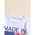 thumbnail image 5 of Hirigin 4th of July Baby Boy Outfits America Flag Print Short Sleeve T-Shirts Elastic Waist Shorts 12M 18M 2T 3T 4T 5T Summer Clothes Set, 5 of 7