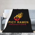 thumbnail image 2 of Manta de franela con fideos picantes, elegante edredón para una siesta, edredón de invierno para las cuatro estaciones, antimicrobiano, con control de olores, ligero y antiestático, unisex, 50 x 40, 2 of 5