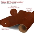 thumbnail image 4 of European Leather Work 5-6 oz. 2-2.4mm Oil-Tanned Waxy Leather Belts Size: 1.5"x72" 3.8x183 cm  Medium Brown Color  Natural Grass Fed Full Grain Cowhide Straps, Strips, Knife Sheaths, Boots, 4 of 8