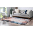 thumbnail image 4 of Unique Loom 3137460 Abstract 5 8 feet (5' x 8') Ethereal Brick Red Area Rug, 5 x 8, Peach/Beige, 4 of 5