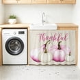 thumbnail image 3 of Pink White Pumpkin Small Sink Skirt 10"Wx11"L,Dustproof Under Sink Curtain with Self Adhesive Tape,Fall Thanksgiving Retro Light Beige Cabinet Curtain Cover for Bathroom Vanity,Kitchen Storage Shelf, 3 of 9
