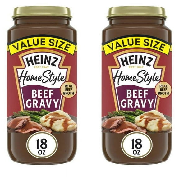 Heinz Home Style Beef Gravy Value Size, 18 oz Jar, Pack of 2