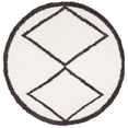 thumbnail image 2 of SAFAVIEH Carmella Christopher Geometric Polyester Shag Area Rug, Cream/Gray, 6'7" x 6'7" Round, 2 of 10