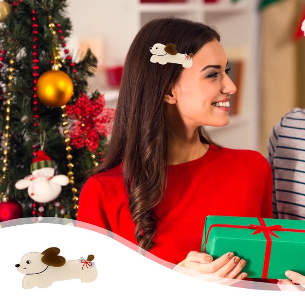 Liquidación de Honeeladyy por menos de $5. Pinzas para el cabello navideñas. Pinzas lindas para niñas. Pinzas para niñas y pinzas para flequillo Winter Sense. Tarjetas navideñas para el cabello.