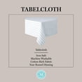 thumbnail image 3 of Daisy Stripe Tablecloth Single Pack Blue 60"x84", Elegant and Functional, Perfect for Kitchen Dining Room Decor, 3 of 5