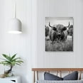 thumbnail image 3 of Nawypu Western Cowboy Wall Art, Highland Cow Print, Boots Straw Hat and Longhorn Decor Vintage Farmhouse Canvas for Men's Bedroom, 16x20in, 3 of 4