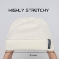 thumbnail image 5 of ACCEHUT Insulated Knit Beanie - Warm Winter Hat for Cold Weather and Style, Ivory/Black, 5 of 5