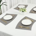 thumbnail image 7 of REGALWOVEN 6 Pack Place Mats Faux Leather Placemats for Kitchen Dining Table Decor Bronze 20*12in, 7 of 7