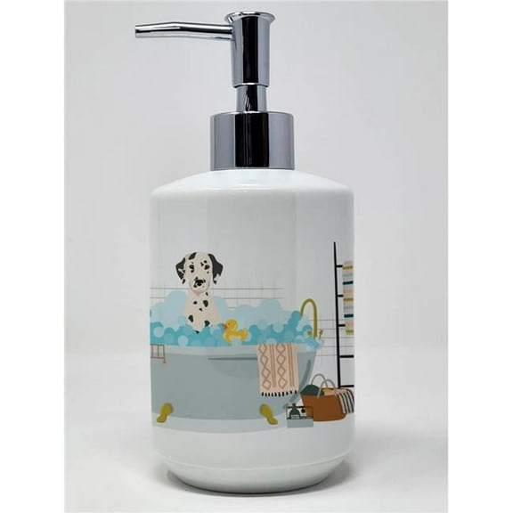 7.25 x 3.5 in. Dalmatian Ceramic Soap Dispenser