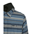 thumbnail image 5 of O'Neill Men's Blue Shadow Flannel Shirt Redmond Hooded Horizontal Striped (S18), 5 of 11