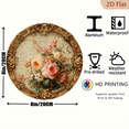 thumbnail image 2 of Vintage Floral Bouquet with Ornate Gold Frame Round Aluminum Sign - Victorian Wall Decor, 1pc, 8" Wall Art Metal Signs For Kitchen, Office, Bedroom, Room, Home, Bathroom Decor, Housewarming Gift, 2D, 2 of 3