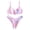 Pink, variant on Women's Sexy Tie-Dye Lace Up High Cut Leg Halter Bikini Set Two Piece Swimsuit